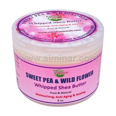 Al Minar Books And Islamic Fashion Sweet Pea And Wildflower Whipped Shea Butter 8oz By Mine Botanicals