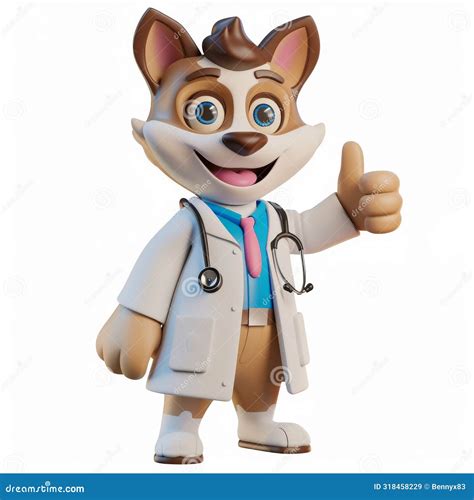 Cartoon Doctor Giving Thumbs Up Stock Illustration - Illustration of ...