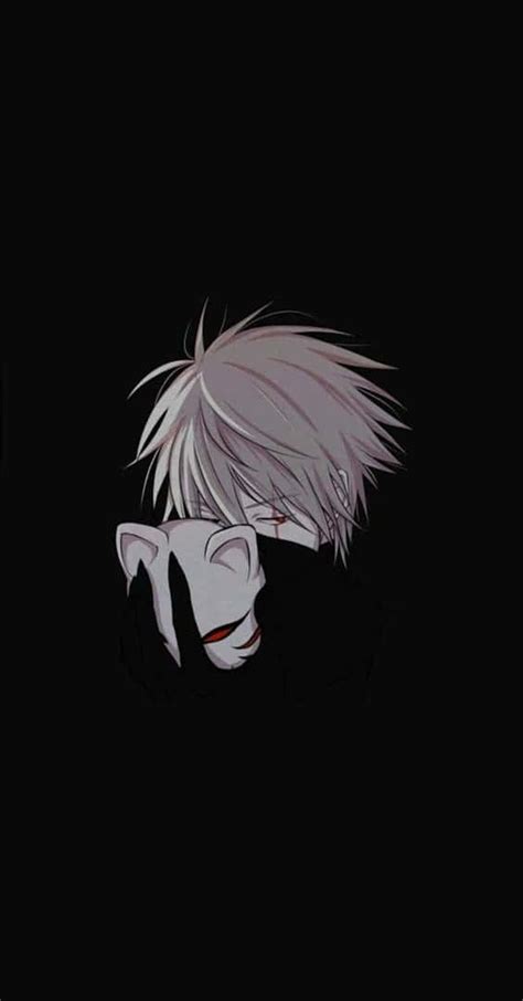 Download A Dark Anime Boy In Thought And Contemplation Surrounded By