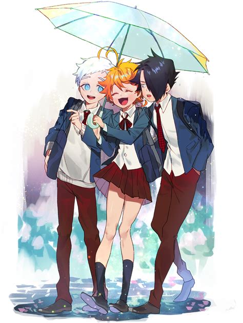 Emma Norman And Ray Yakusoku No Neverland Drawn By Oushimaru Danbooru