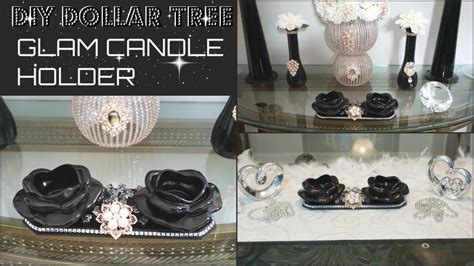 Diy Dollar Tree Glam Candle Holder Diy Decor Youtube