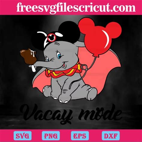 Dumbo Vacay Mode Svg Free Svg Files For Cricut