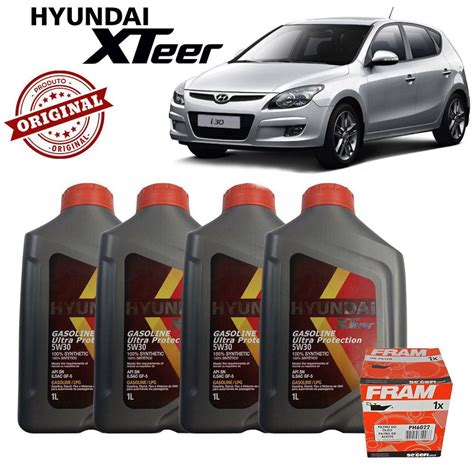 Kit Troca Oleo Filtro Original Hyundai I Tucson W Sintetico Em