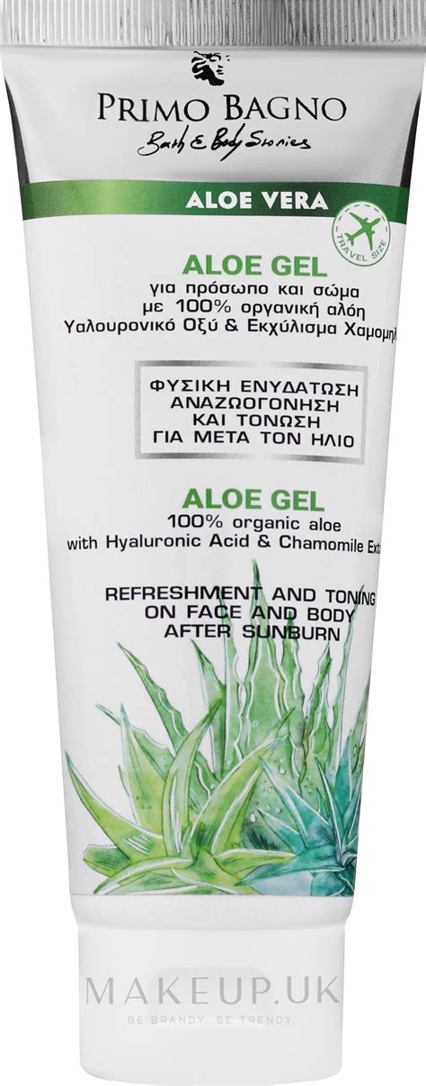 Primo Bagno Aloe Vera Gel 100 Organic Face And Body Gel Aloe Vera Makeupuk