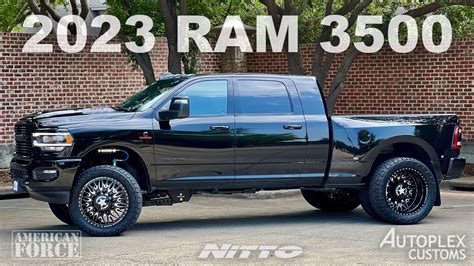 BRAND NEW CUSTOM 2023 RAM 3500 LIFTED WHEELS TIRES BLACKED OUT