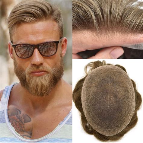 Amazon Swiss Lace Mens Toupee Hair Pieces For Men Hair