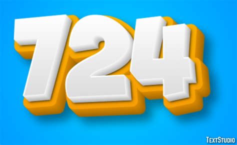 724 Text Effect and Logo Design Number