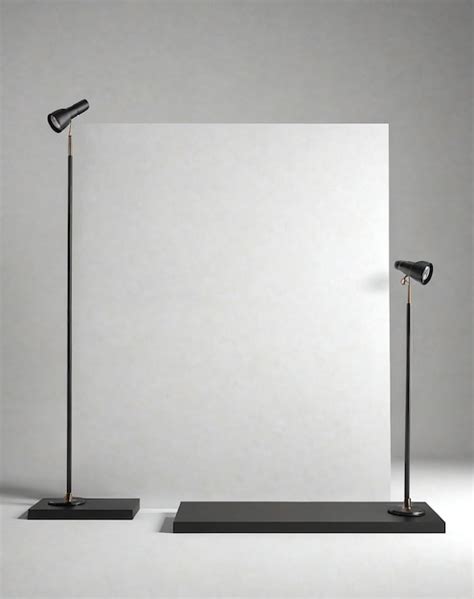 Premium Photo Product Display Mockups Booth Stand The Lamp Is A Black