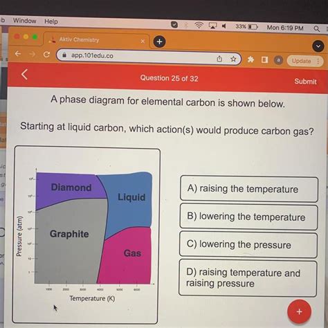 Free A Phase Diagram For Elemental Carbon Is Shown Below Starting At