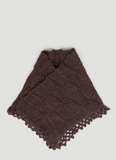 Kiko Kostadinov Unisex Apasia Crochet Scarf In Brown Ln Cc®