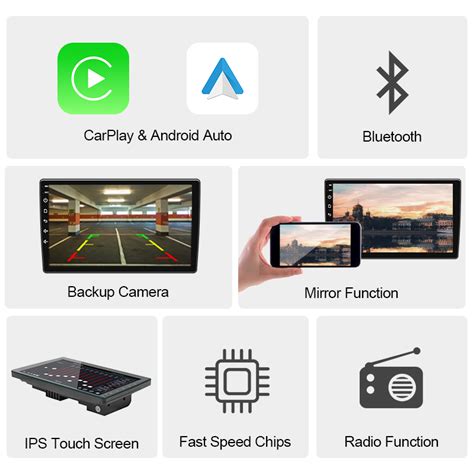 Carplay Android Auto Sem Fio Din R Dio Do Carro Multim Dia Player De