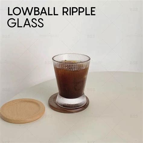 Jual Gelas Minum Ml Cafe Ripple Cangkir Kaca Glass Kopi Jus Motif