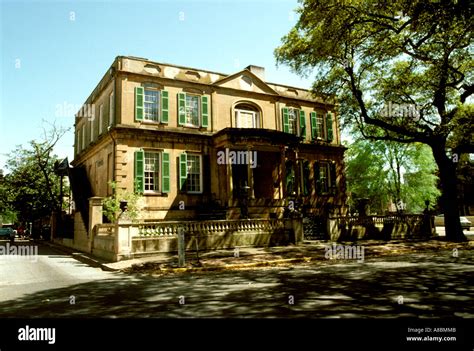 Georgia Savannah Traditional Historic Architecture Stock Photo Alamy