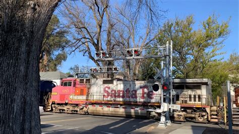 Bnsf 6365 Manifest Train With Atsf Warbonnet As Dpu South H St