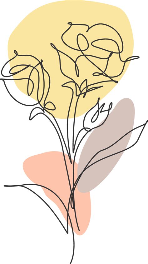 soltero continuo línea dibujo minimalista belleza Fresco Rosa flor