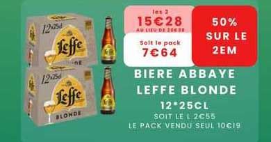 Promo Bière Abbaye Leffe Blonde X Cl chez Auchan iCatalogue fr