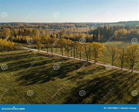 Drone Image. Aerial View of Rural Area with Fields and Forests I Stock Photo - Image of meadow ...