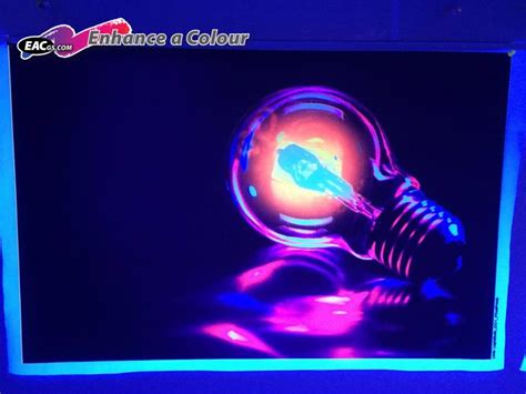 blacklight reactive printing enhance  colour
