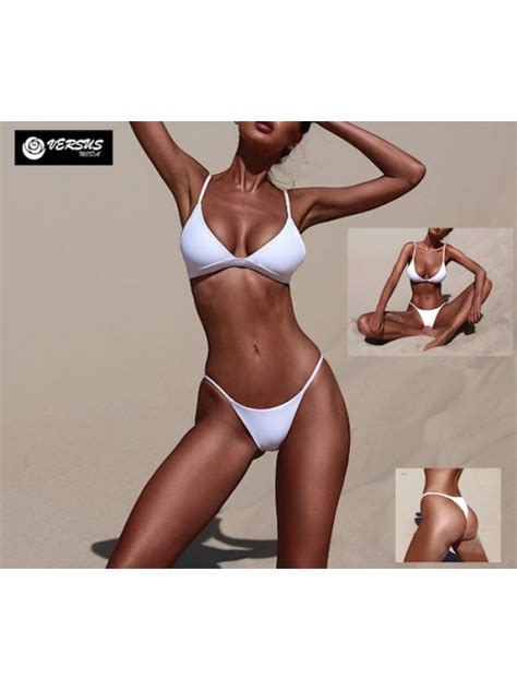 Costume Da Bagno Due Pezzi Bikini Mare Donna Brasiliano Bi