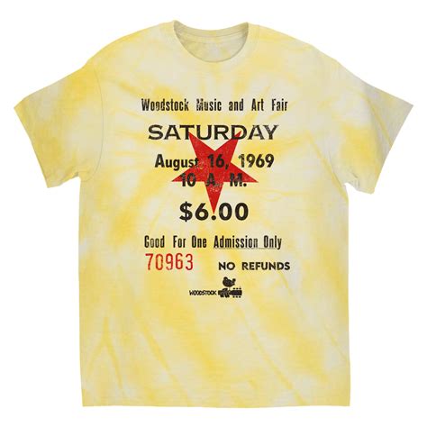 Woodstock T Shirt Woodstock Music And Art Fair Ticket Stub Design