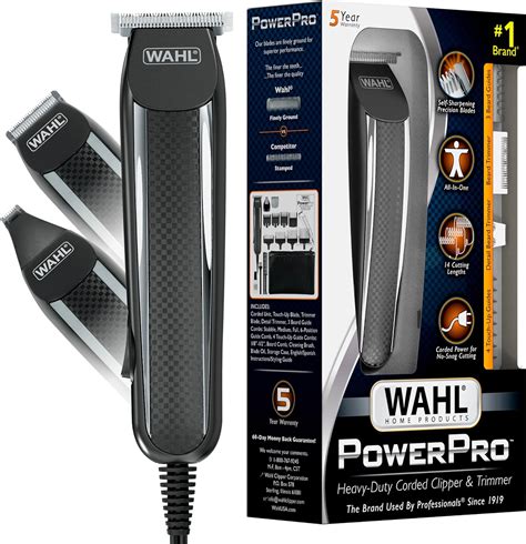 Wahl Clipper Powerpro Corded Beard Trimmers Hair Clippers And Haircut Trimmers Men S Grooming