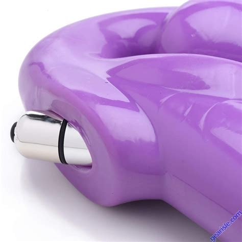 Strap U Dildo 7X Revolver Thick Vibrating Strapless Purple Strap On