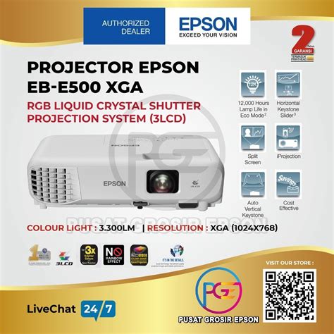 Jual Proyektor Epson Eb E Eb E Ebe Pengganti Eb S Xga