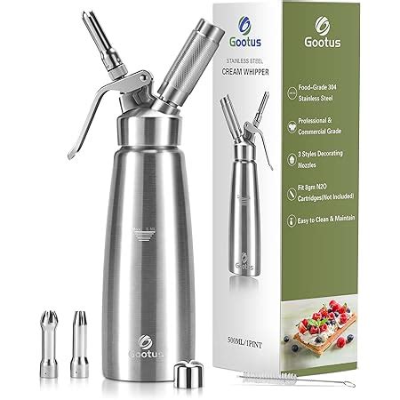 Dispensador profesional de crema batida 100 acero inoxidable máquina