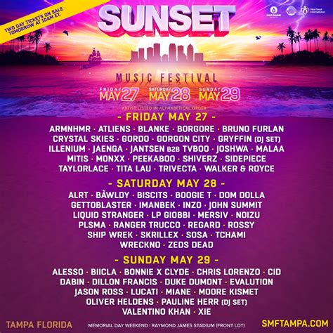 Sunset Music Festival 2024 Lineup Tickets Map Schedule Dates