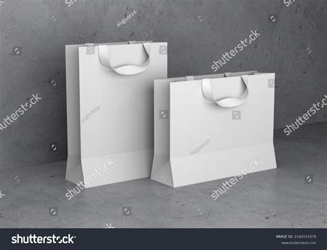 White Paper Bag Mockup Template Branding Stock Illustration 2160151079 | Shutterstock