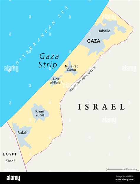 Gaza Strip Political Map - Freddy Bernardine