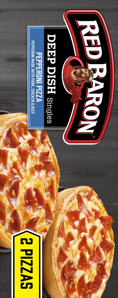 Red Baron Pizza Pepperoni Deep Dish Singles Planogram Left