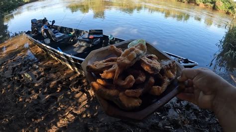 Esse Rio Dourado Tem Peixe Demais Pegamos E Fritamos Peixe Na Beira Do