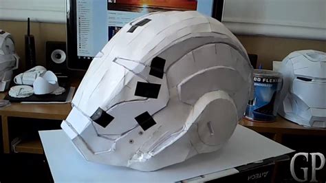 Iron Man Mark 39 Casco Helmet Pepakura Papercraft YouTube