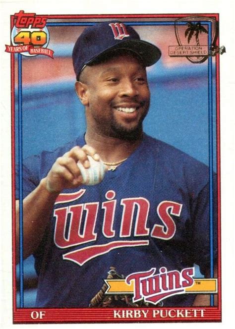 Kirby Puckett 1991 Topps Desert Shield 300 Base Price Guide Sports