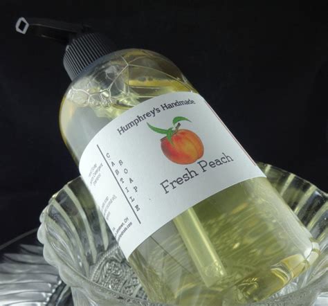 Fresh Peach Body Wash 8 Oz Womens Peach Scented Castile Soap