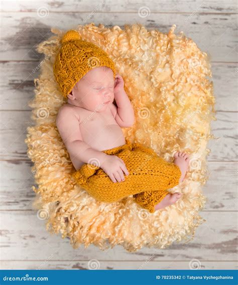 Beautiful Newborn Baby In Wicker Basket Stock Photo Image Of Girl