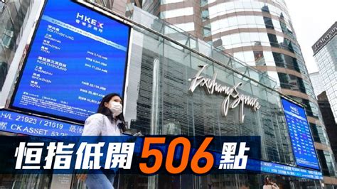 港股開市｜恒指競價時段低開506點報20287