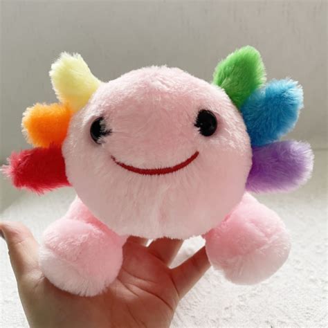 Rainbow Axolotl Plush Toys Kawaii Stuffed Animal Axolotl Plush Toy