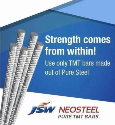 10 Mm JSW Neosteel TMT Bars Fe 550D CRS At Rs 64 Kg In Erode ID