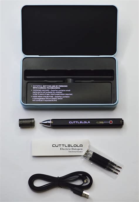 Buy Cuttlelola Electric Dotspen II - the Black Knight, rechargeable pen ...
