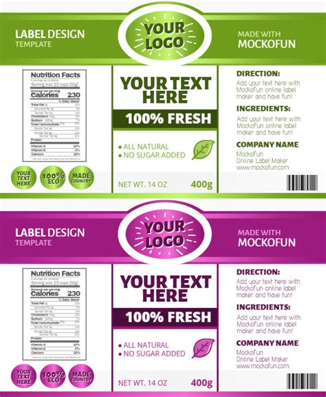 product label design templates