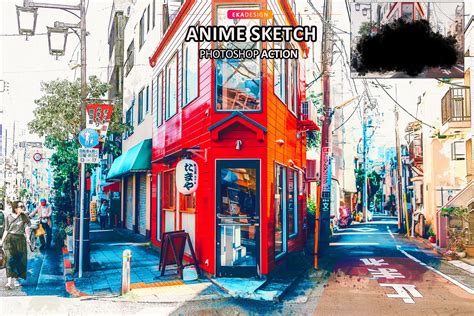 Anime Sketch Photoshop Action Graphic by Eka Design · Creative Fabrica