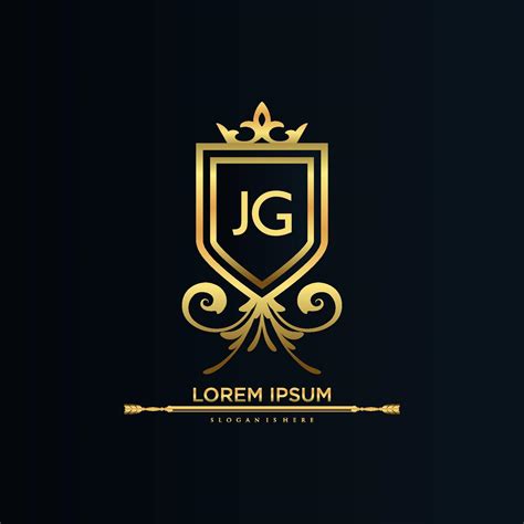JG Letter Initial with Royal Template.elegant with crown logo vector ...