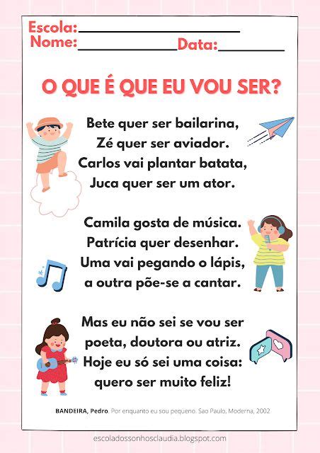 Atividades e Plano de Aula Profissões para Educação Infantil e