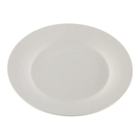 Assiette à dessert ronde en porcelaine blanche 20 5 x 20 5 cm BRYCUS