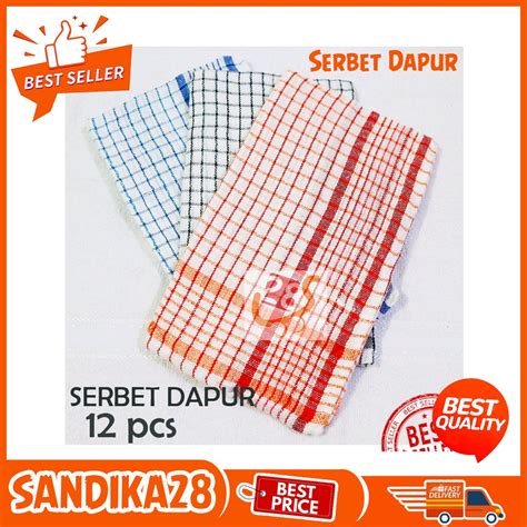 Jual Sandika Serbet Dapur Lusinan Serbet Lap Piring Lap Dapur