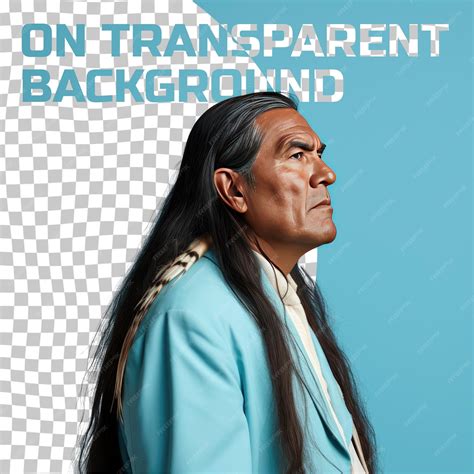 Premium Psd A Vindicated Adult Man With Long Hair From The Aboriginal