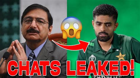 Pcb Leaked Babar Azam And Zaka Ashraf Chats Pakistan Cricket World Cup