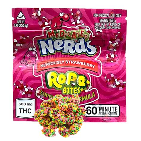 Medicated Nerds Seriously Strawberry Rope Bites 600mg Thc Intense Flavor And Potency